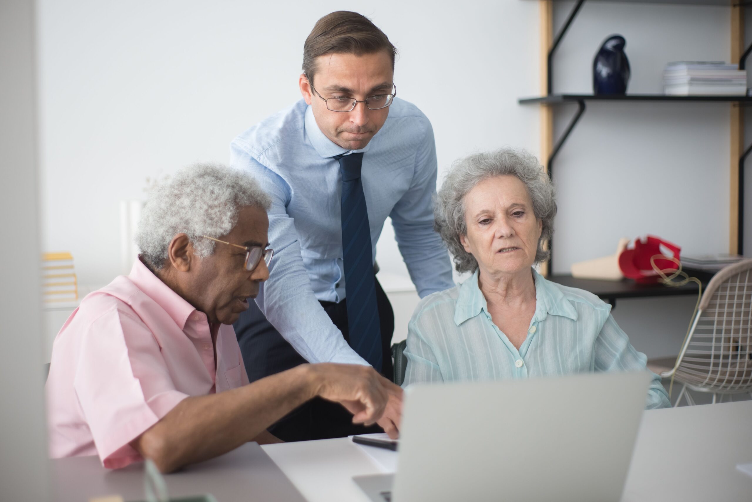 Two people walking together to an appointment in the community
